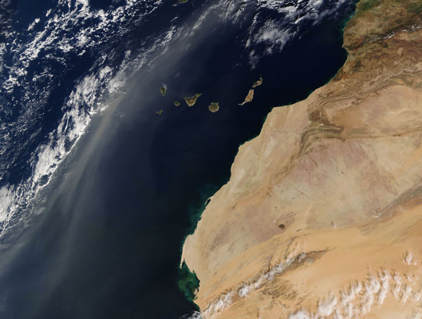 Dust Over Canary Islands