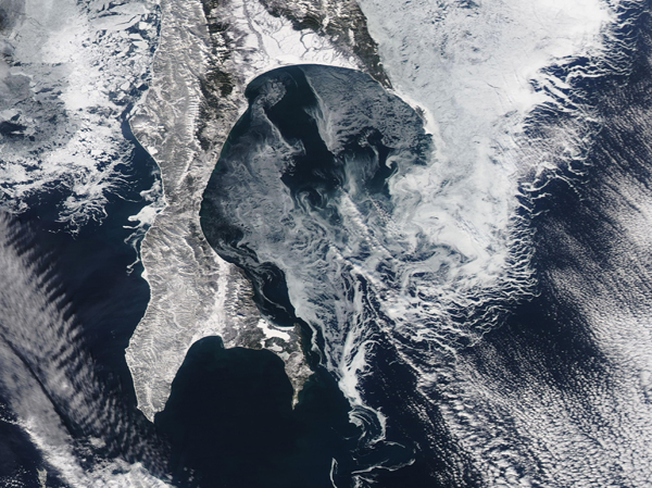 Sea Ice in the Anvia Bay,