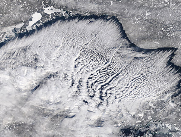 Cloud Streets over Lake Superior