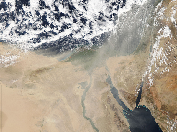 Dust storm over Egypt