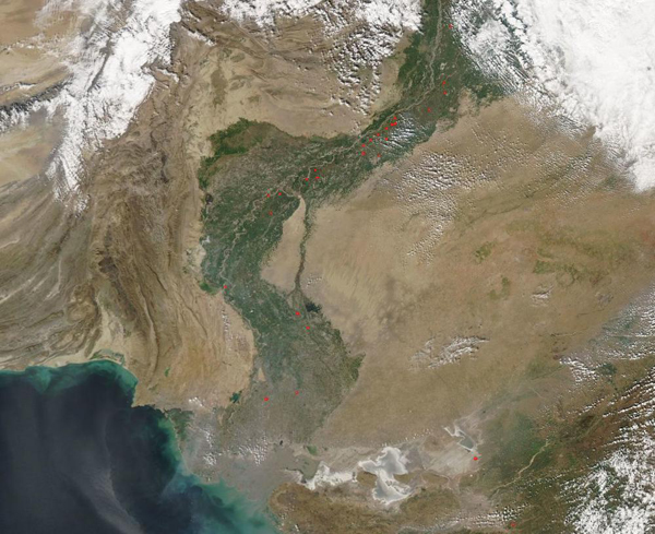  Fires along the Indus River