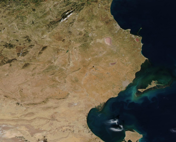 Pink Lakes in Tunisia
