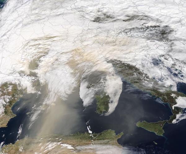 Saharan Dust Cloud over Europe