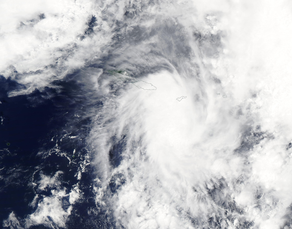 Tropical Cyclone Vicky over Samoa and American Samoa