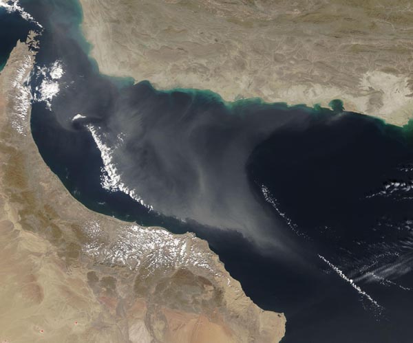 Dust over the Gulf of Oman