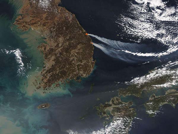 Fires in South Korea