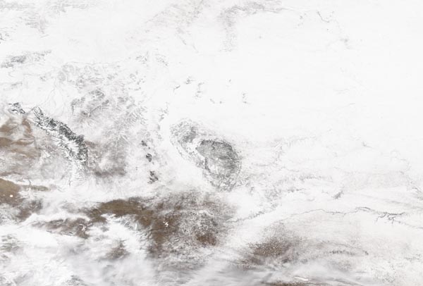 Snow across Wyoming and South Dakota