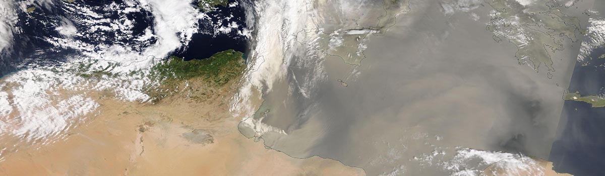 Saharan Dust Continues to Cross Mediterranean