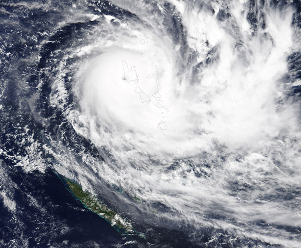 Tropical Cyclone Harold over Vanuatu
