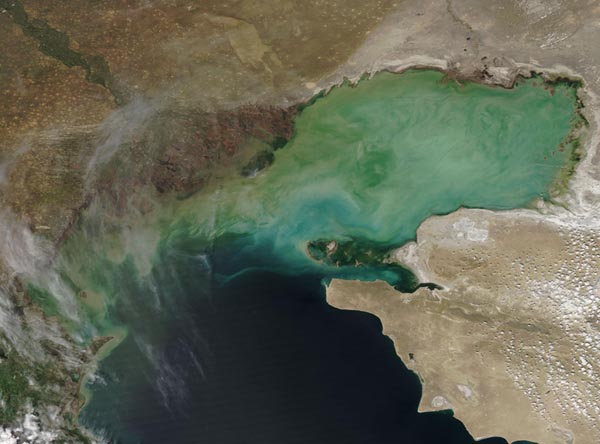 Sediment in Caspian Sea