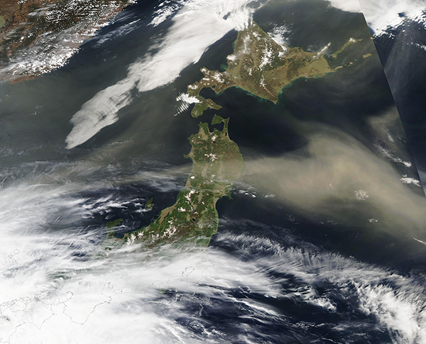 Dust over Japan