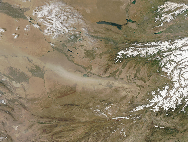 Dust in Turkmenistan and Afghanistan