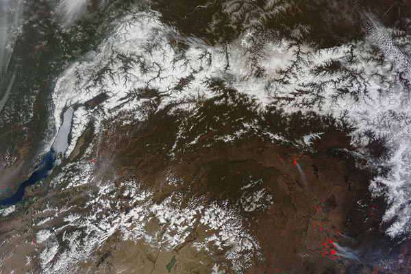 Ice, snow, and fires in eastern Siberia