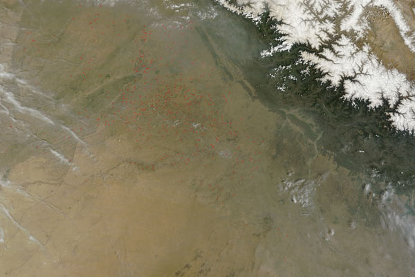 Fires in northwest India