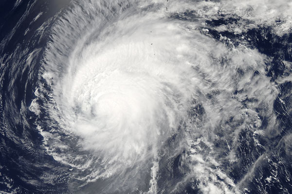 Typhoon Dolphin (07W) in the Pacific Ocean