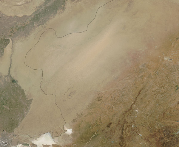 Dust storm in western India