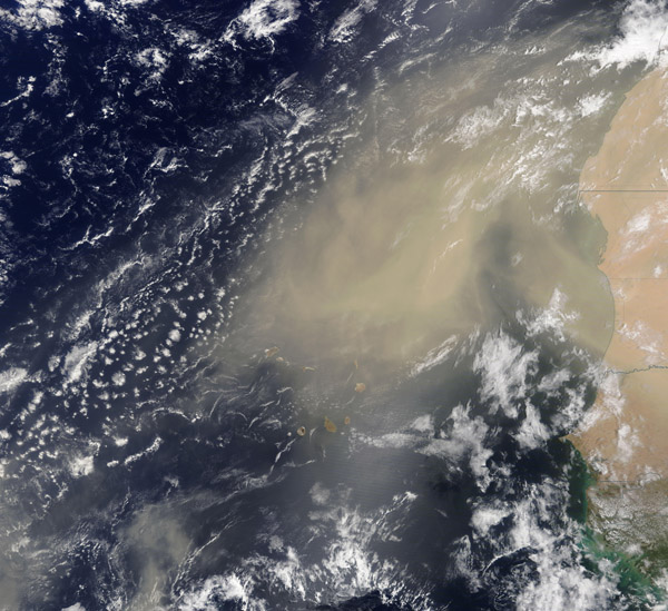 Massive Dust Storm off West Africa