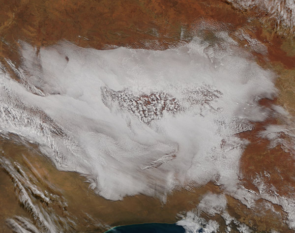 Cloud over southwest Australia