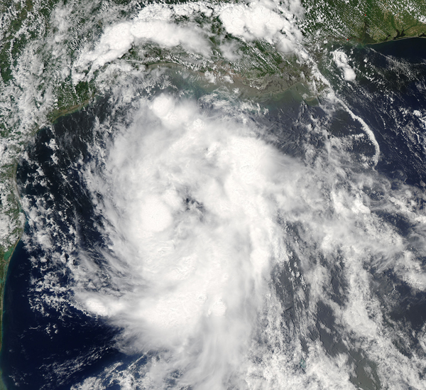Tropical Storm Bill (02L) approaching Texas and Louisiana