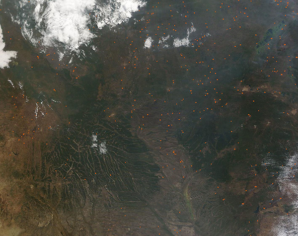 Fires in DRC, Angola and Zambia