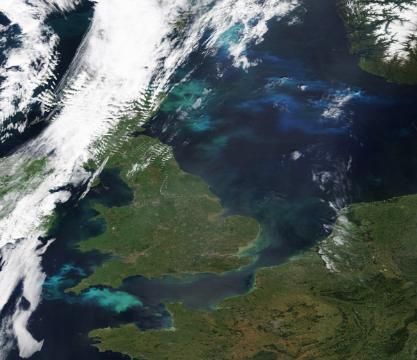 Phytoplankton Blooms off Europe