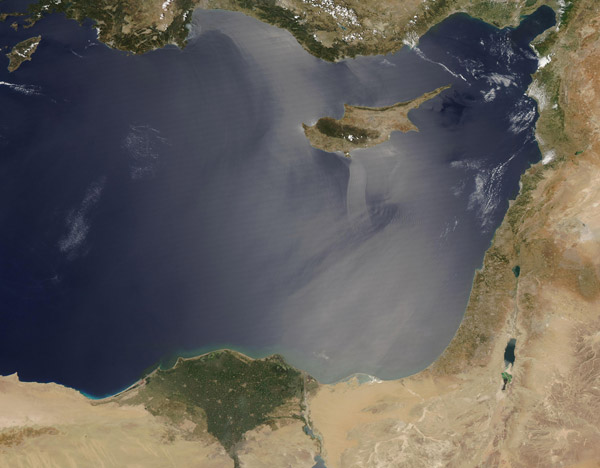 Nile River Delta, Mediterranean Sea and Cyprus