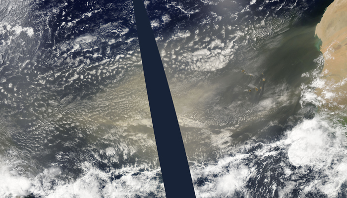 Saharan dust over the Atlantic Ocean