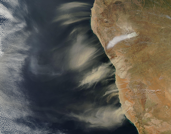 Dust and Salt off the Coast of Namibia