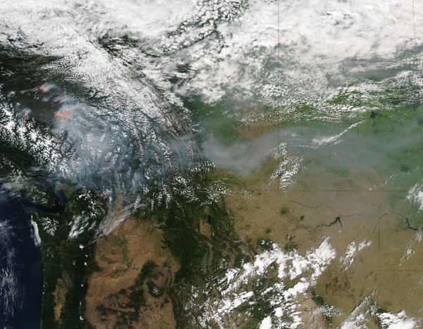 Smoke and fires across western Canada