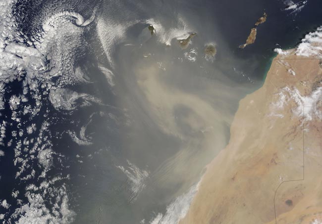 Dust storm off West Africa