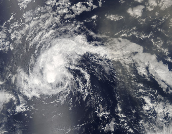 Tropical Storm Fiona (06L) in the eastern Atlantic Ocean