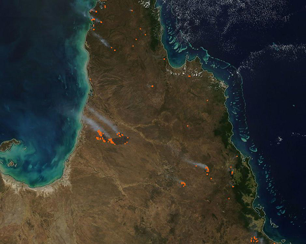 Fires in Queensland, Great Barrier Reef