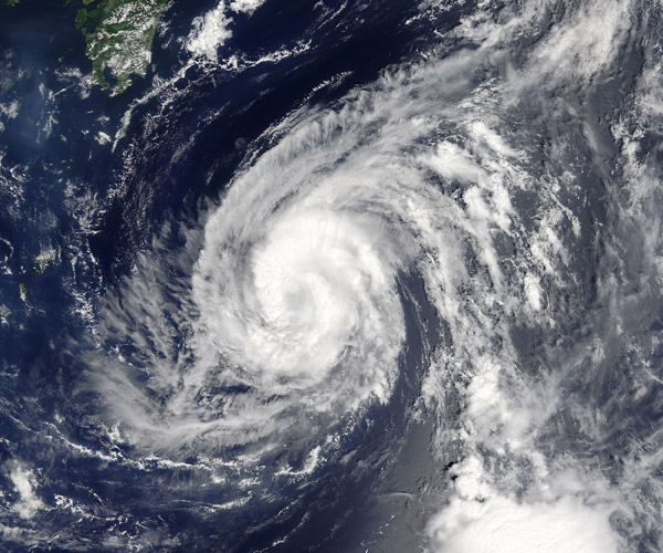 Tropical Storm Lionrock (12W) off Japan