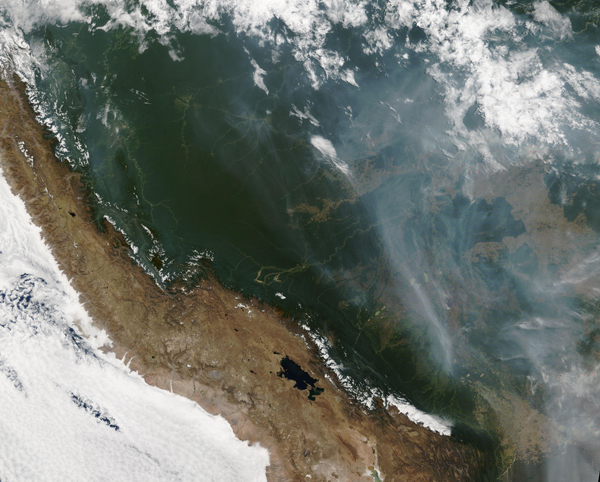 Fire and Smoke in South America