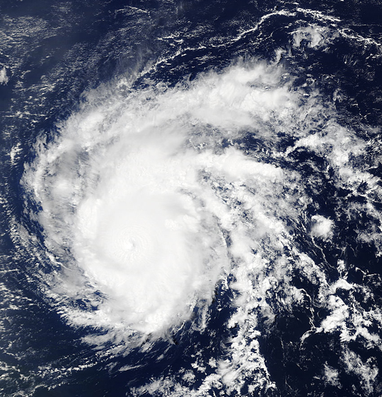 Hurricane Danny (04L) in the Atlantic Ocean (morning overpass)