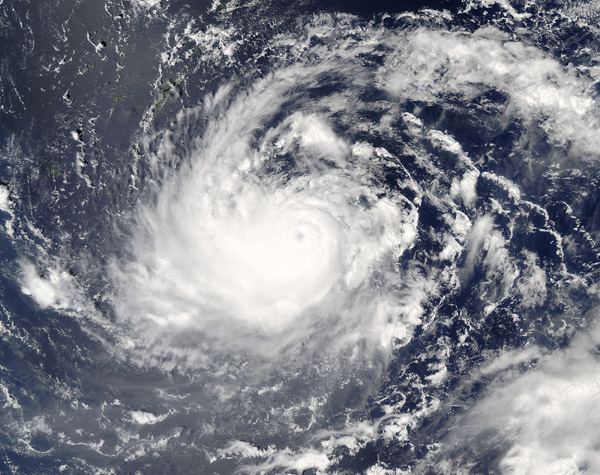 Typhoon Lionrock (12W) off Japan