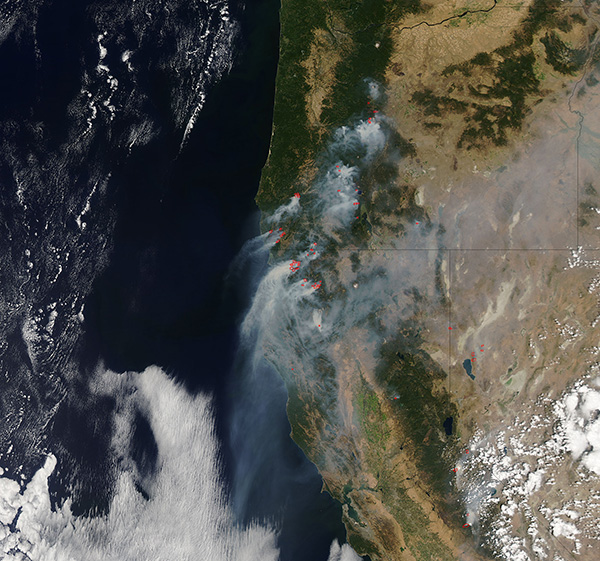 Fires and smoke in the Pacific Northwest