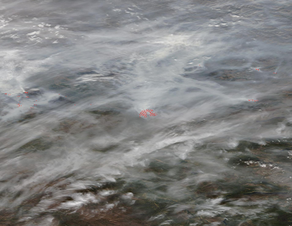 Wildfires in Yukon Territory