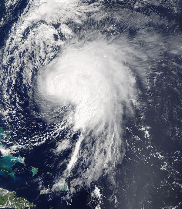 Hurricane Jose (12L) in the Atlantic Ocean