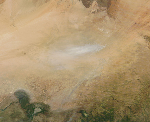 Dust storm in Chad