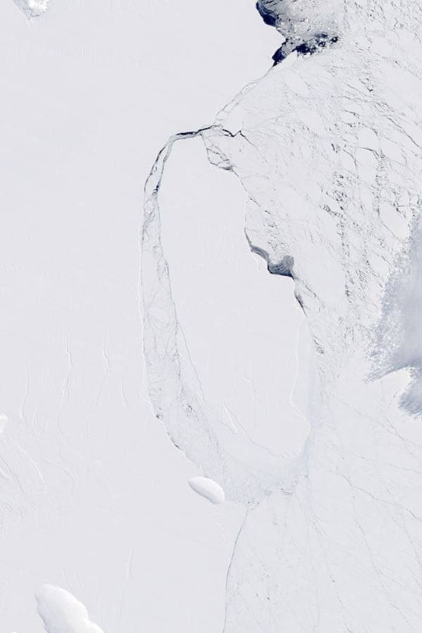Iceberg A68A off the Larsen C ice shelf, Antarctica