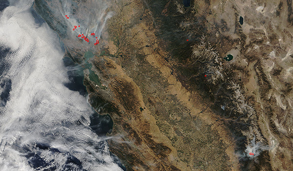 Fires in northern California