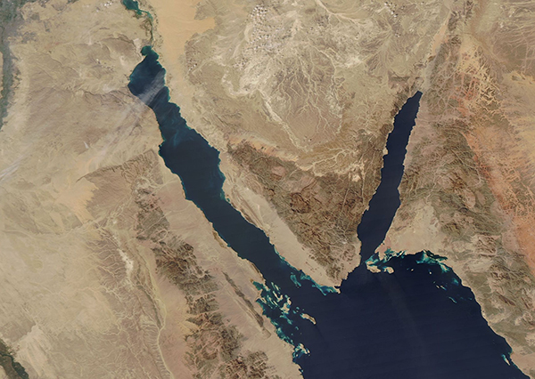 Gulf of Suez and Gulf of Aqaba