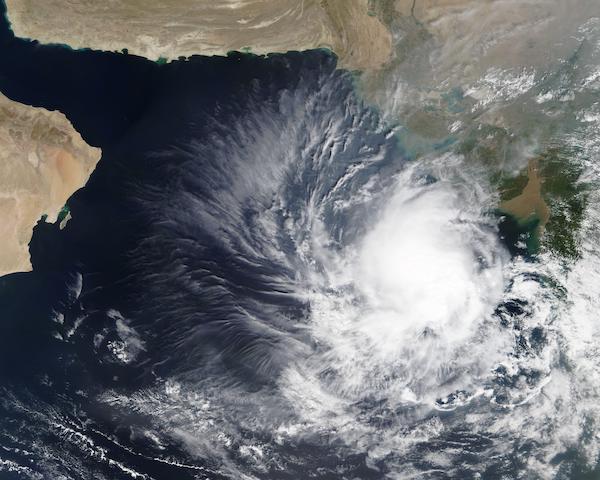 Storm off India