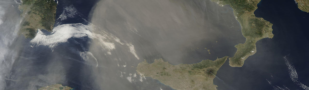 Dust over the Mediterranean Sea