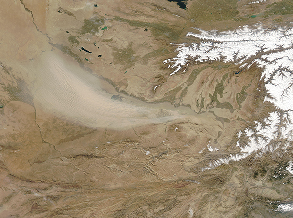 Dust in Afghanistan and Turkmenistan