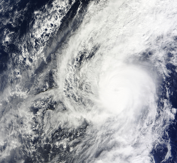 Typhoon Meari in western Pacific