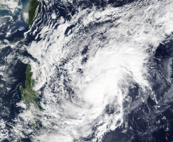 Typhoon Kalmaegi off the Philippines