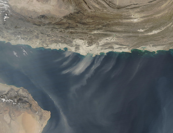 Dust over Gulf of Oman, Arabian Sea