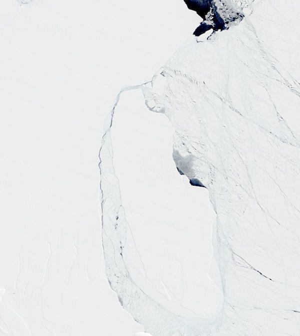 Iceberg A68A off the Larsen C ice shelf, Antarctica